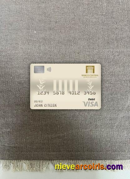 Dominican Republic Central bank visa debit card photolook